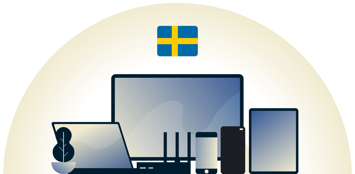 Sverige VPN skyddar en m&auml;ngd olika enheter.